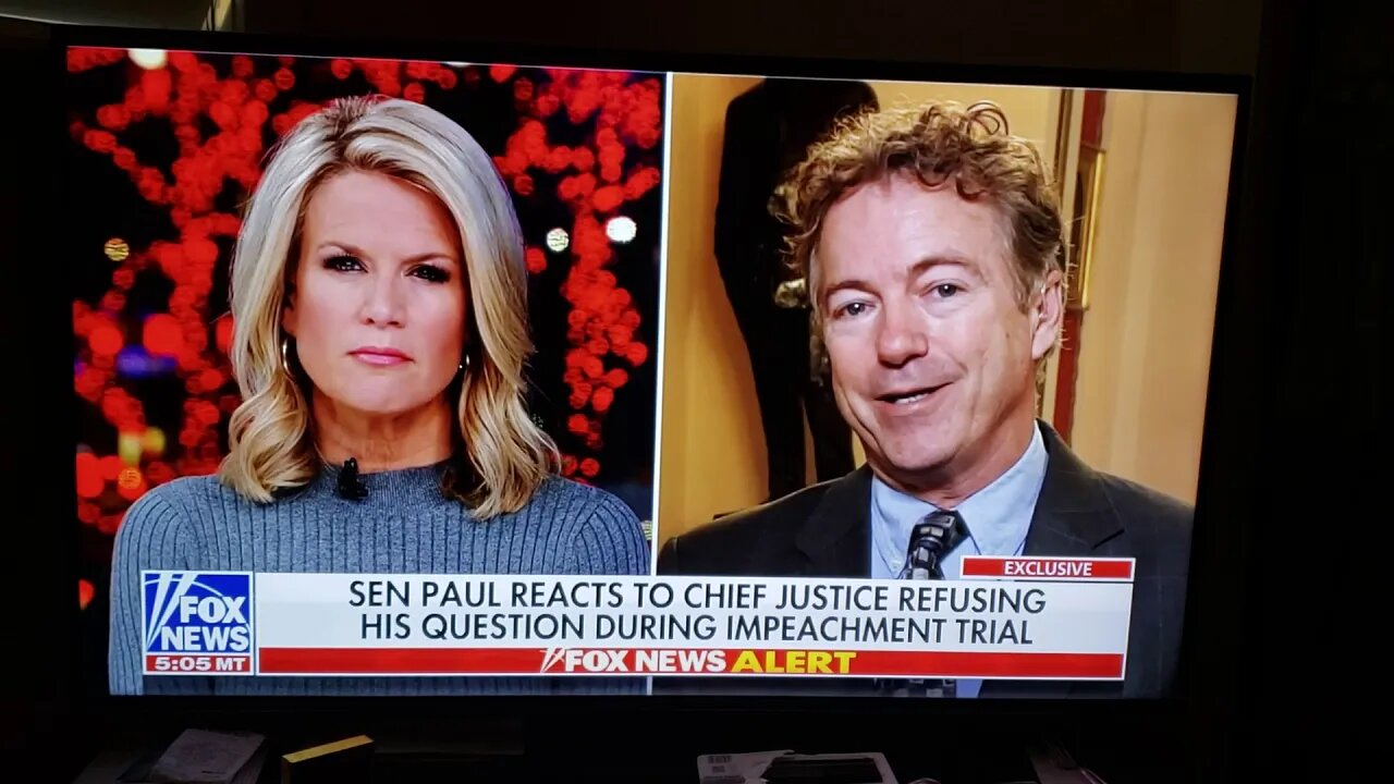 Rand Paul on Fox News - Day two of impeachment question and answer
