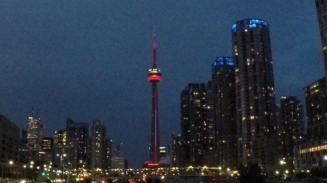 Dazzling CN Tower light display