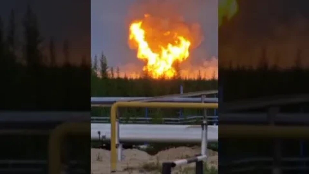 Russia's largest gas field on fire!