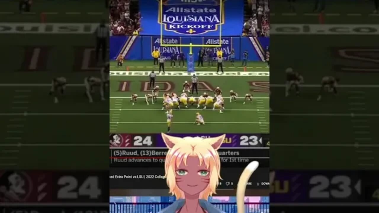 Rei Reacts to a Game Winning Play - FSU VS LSU, NCAA Football