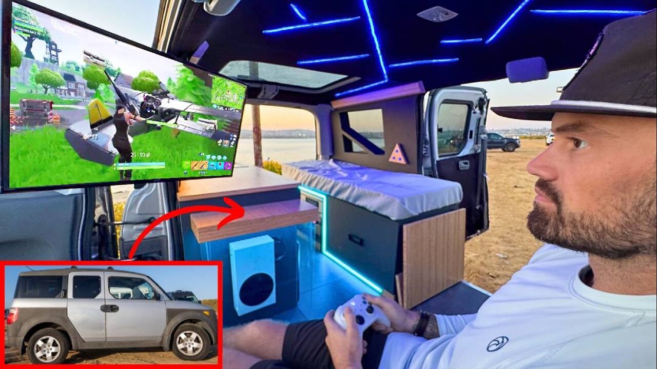 I Built the Ultimate Honda Element Gaming Camper