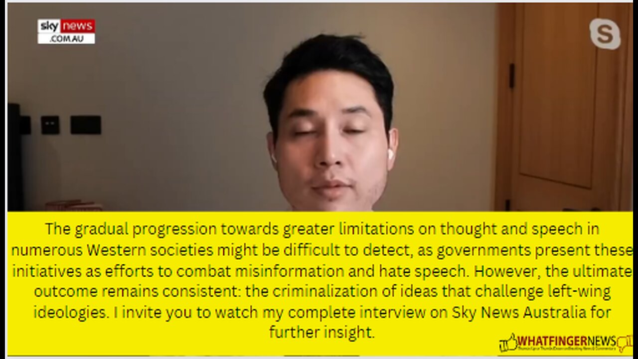 The gradual progression towards greater limitations on thought and speech in numerous Western