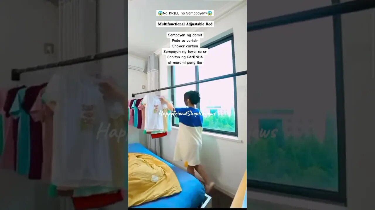 Shower Curtain Rod Adjustable Stainless Steel Tension Telescopic Bathroom Windows No Drill Free Rod