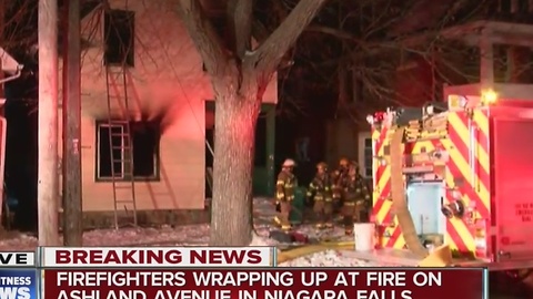 Niagara Falls firefighters work early morning house fire