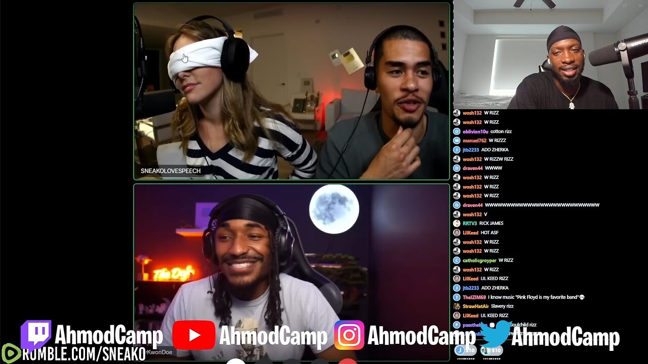 AhmodCamp Reacts To TyKwonDoe Rizzing Up Destiny's Wife Melina... Edate