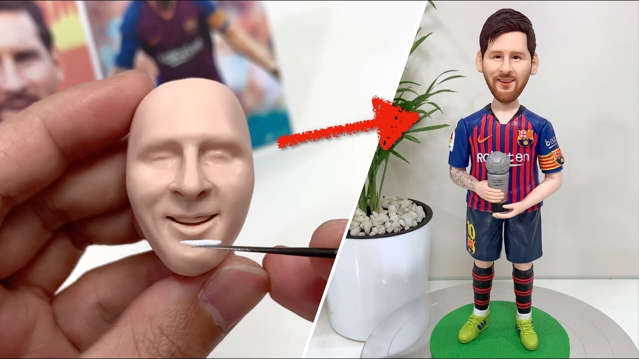 Clay sculpture of Lionel Messi - The full figure sculpturing process from scratch