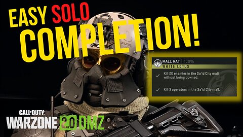 EASY SOLO Mall Rat Mission Completion for White Lotus | Call of Duty Warzone 2.0 DMZ