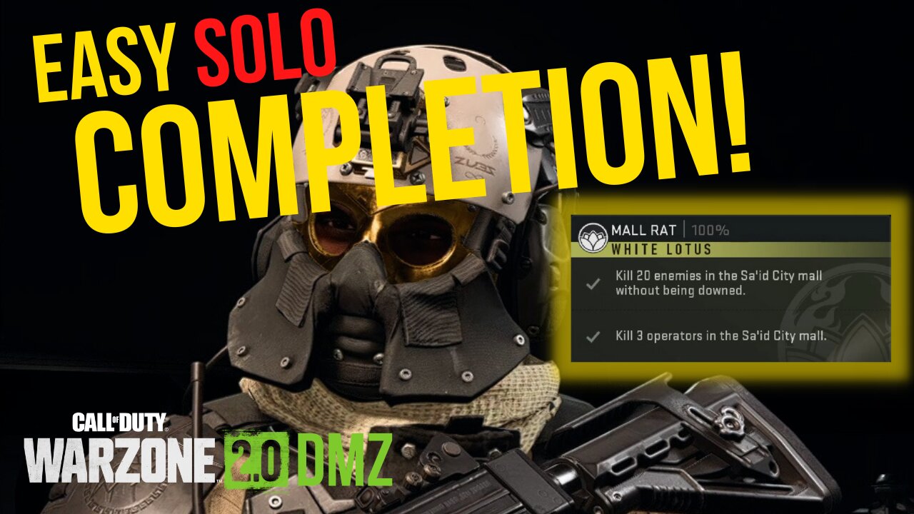 EASY SOLO Mall Rat Mission Completion for White Lotus | Call of Duty Warzone 2.0 DMZ