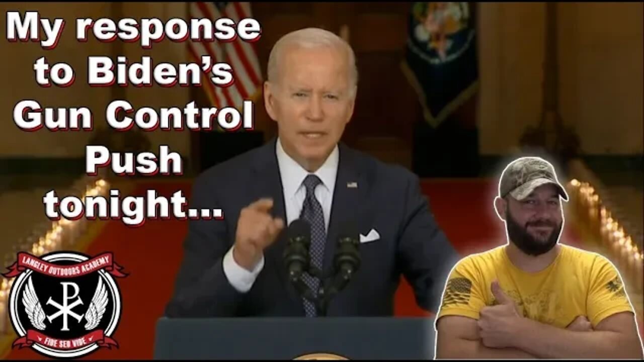 My response to Biden's Gun Control speech tonight... Refuting the propaganda piece by piece...