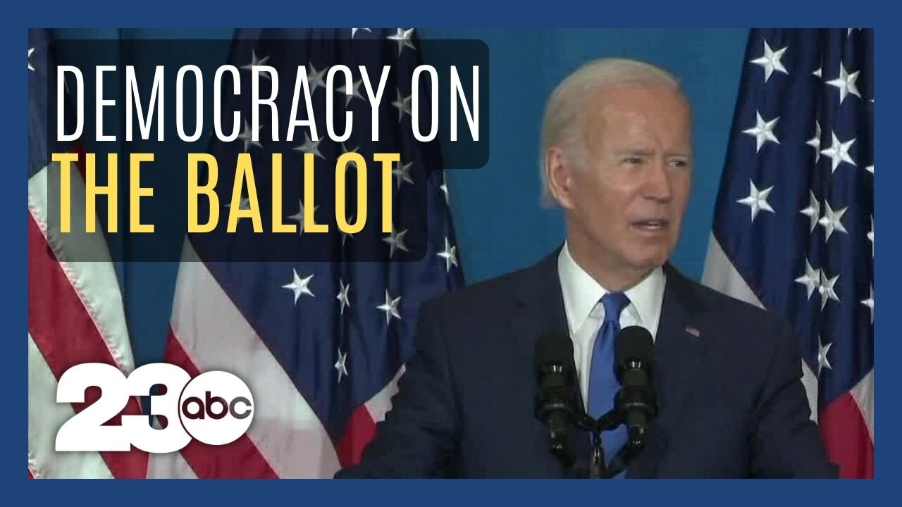 Biden condemns political violence, calls election denial "un-American"