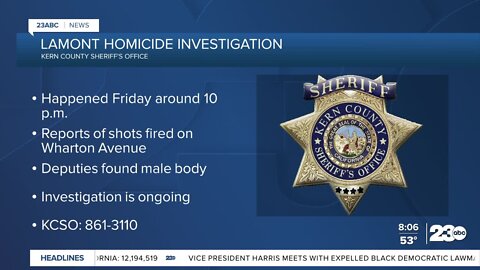 KCSO investigates Lamont homicide