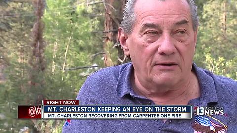 Mt. Charleston residents watching weather after lightning starts Potosi Fire