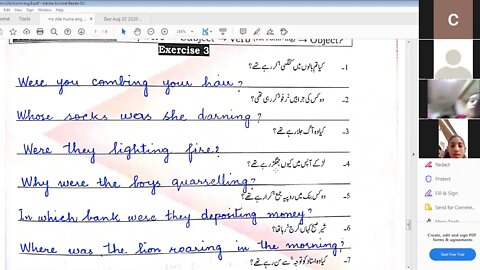 Zoom Online English B Past Continuous Tense 7 12 2020