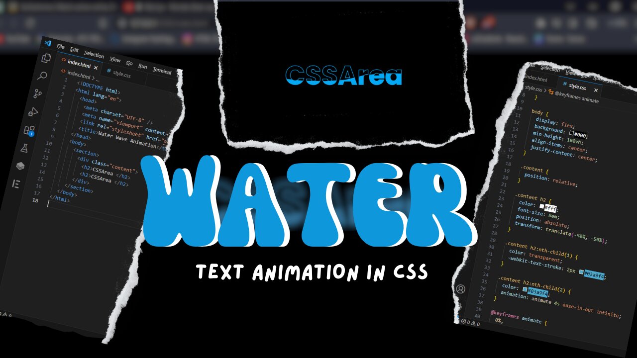 Water Wave Text Animation 🔥🔥