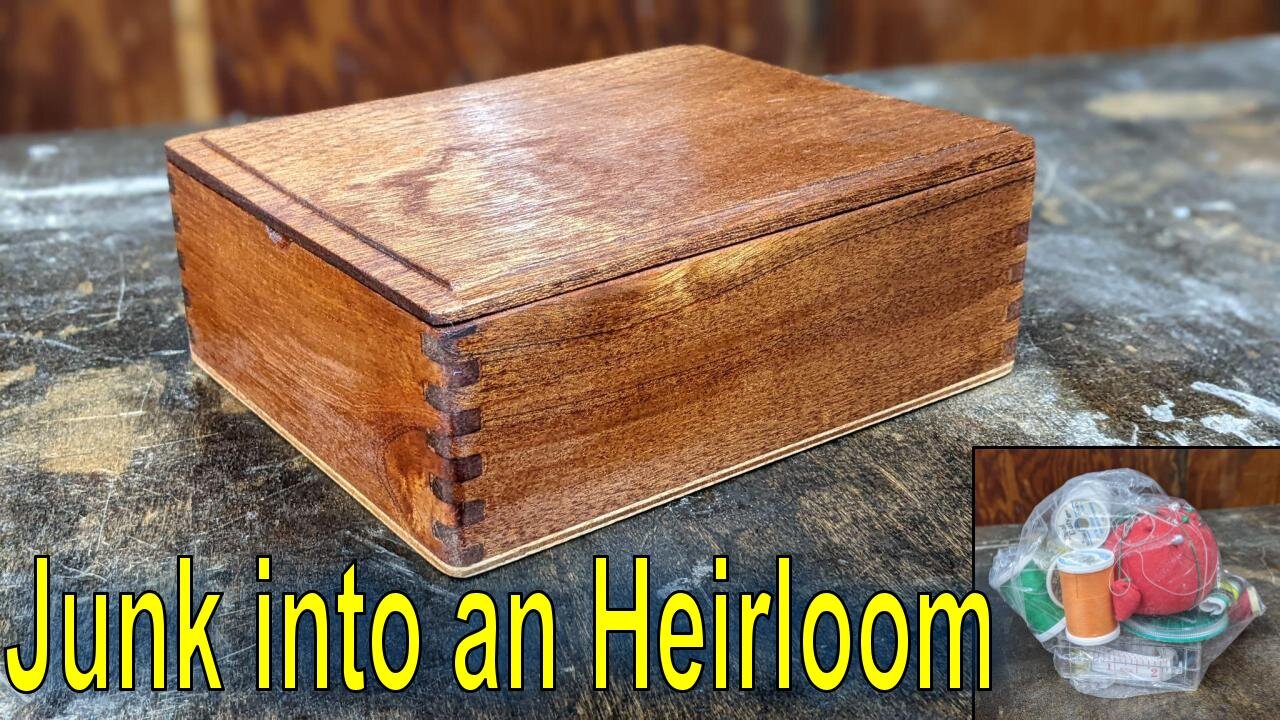 Turning a Cigar Box into a Family Heirloom | Saving my fingers from my wife's pins and needles