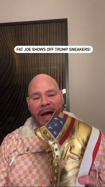 Fat Joe shows off the Trump 1's he was gifted