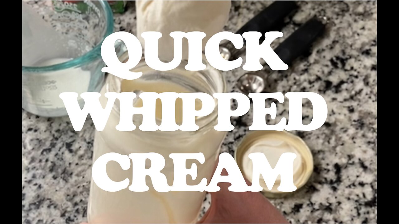 How to Make Quick Whipped Cream