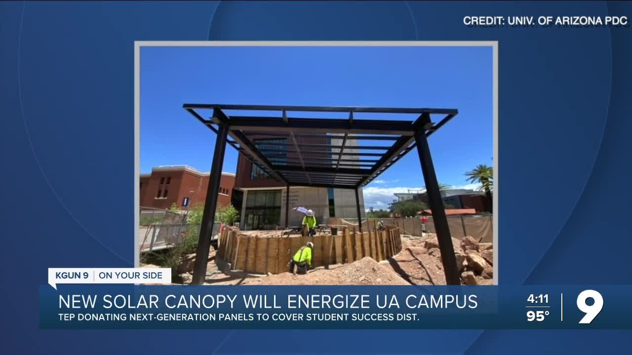 University of Arizona installing new sun canopies