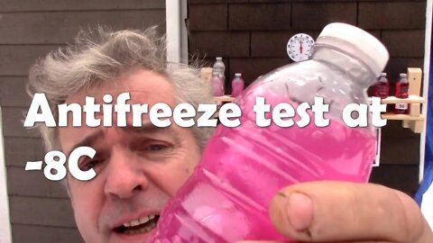 Antifreeze test at -8C some results!