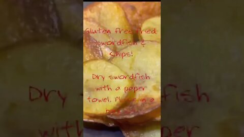 #glutenfree swordfish and chips! #love #chef #fried #food