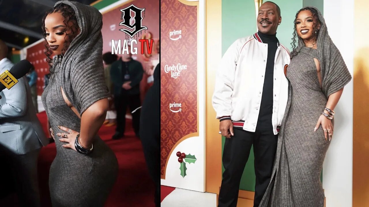 Eddie Murphy & Chloe Bailey Hit The Red Carpet At "Candy Cane Lane" Movie Premiere! 🎬