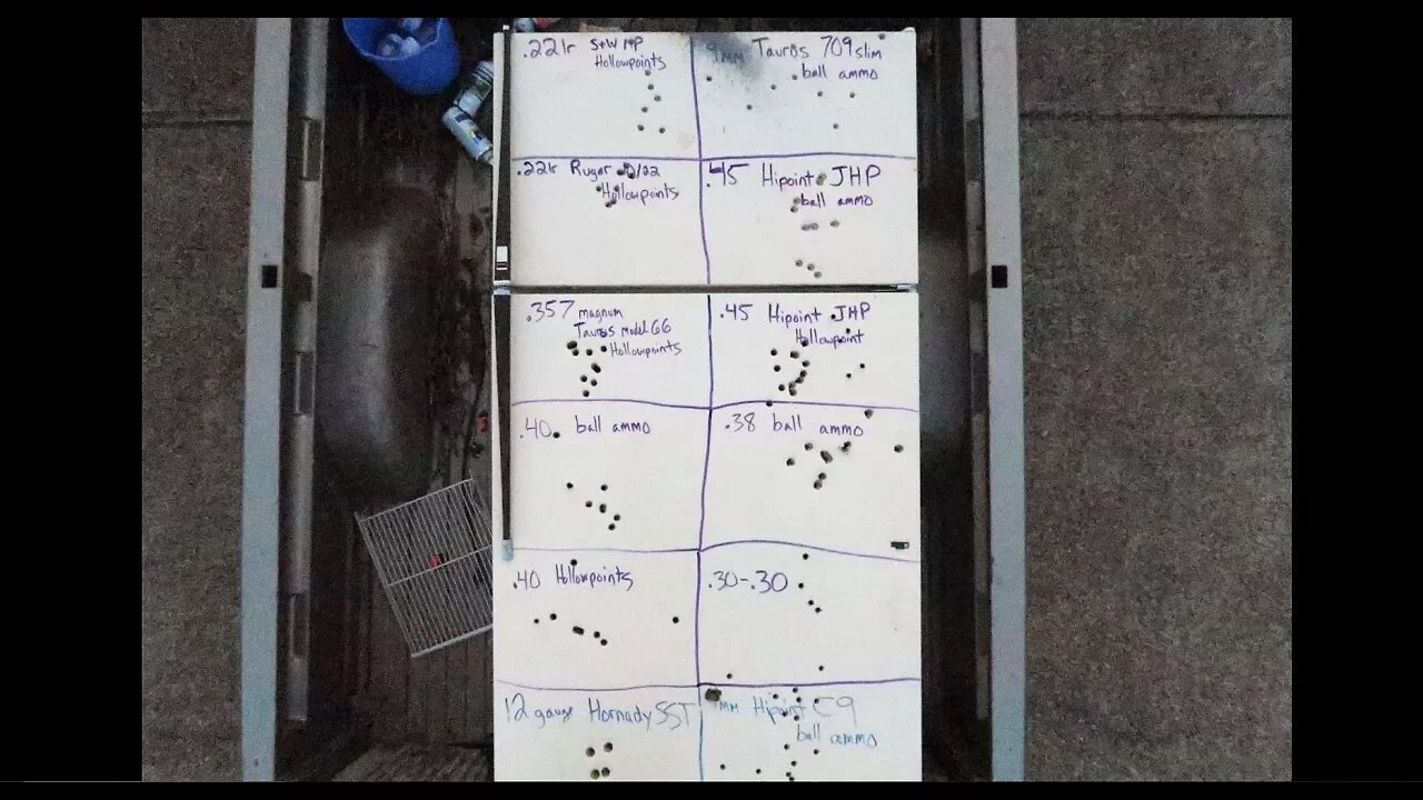 Refrigerator Target Practice - different calibers