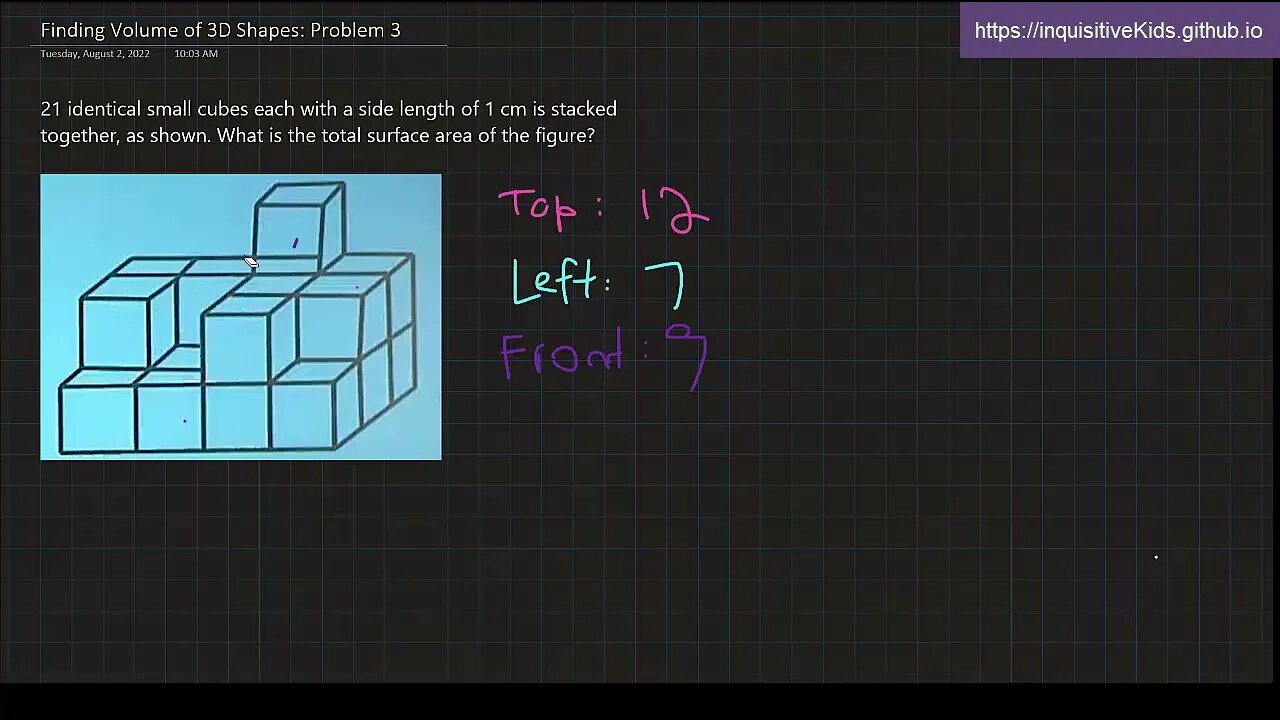 6th Grade Finding Volume of 3D Shapes: Problem 3