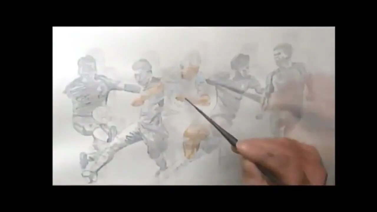 60 second figure study in pencil and watercolours by DJWalker
