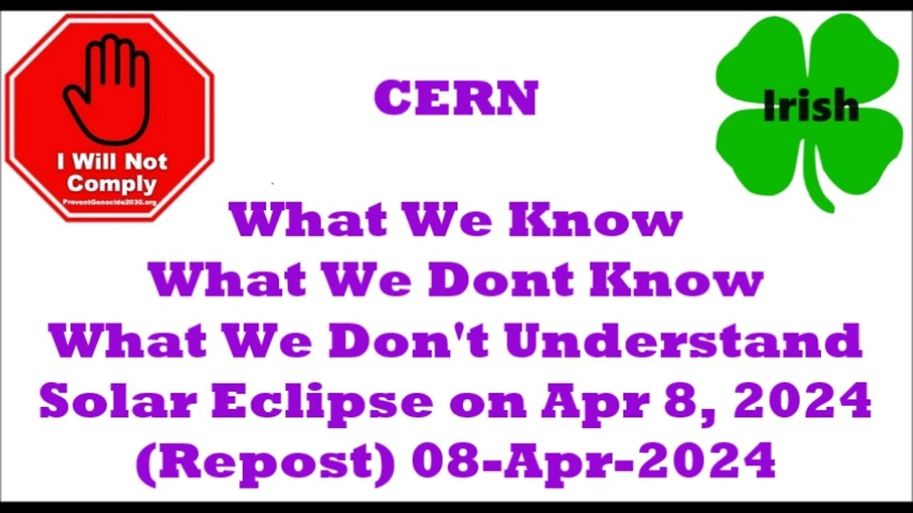 ECLIPSE and CERN starting up again April 8, 2024