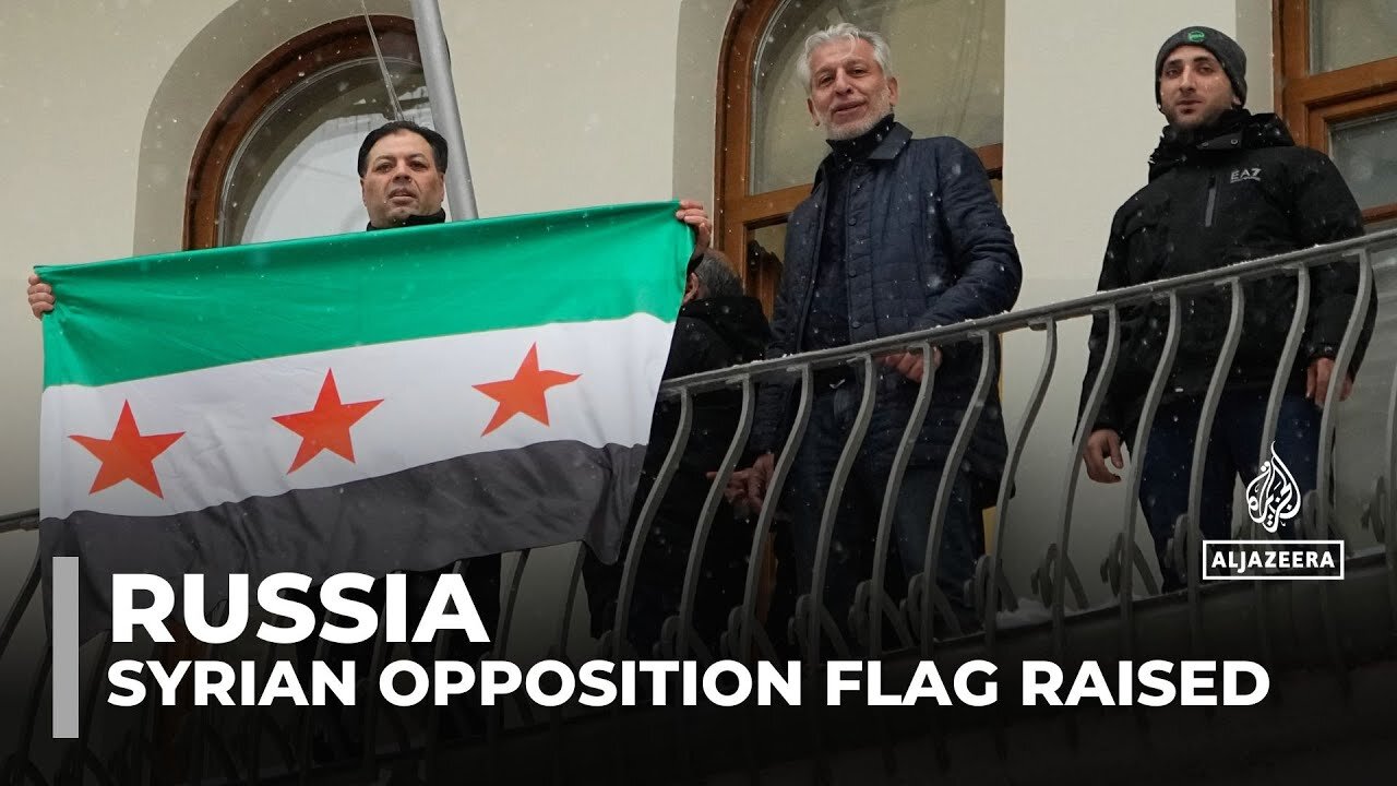 Syria's opposition flag raised at the embassy in Russia