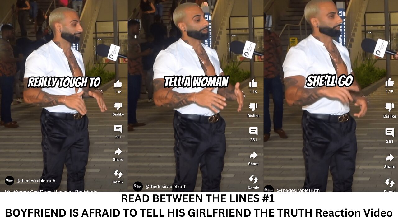 READ BETWEEN THE LINES #1 | BOYFRIEND IS AFRAID TO TELL HIS GIRLFRIEND THE TRUTH Reaction Video