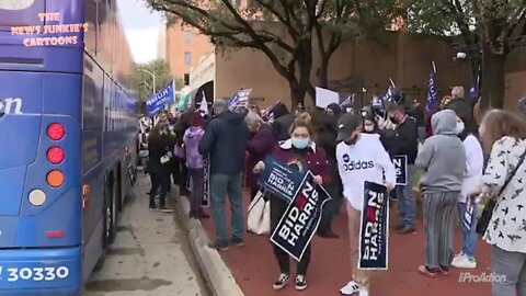 Biden-Harris bus makes a stop in Abilene. Watch Trump flags.