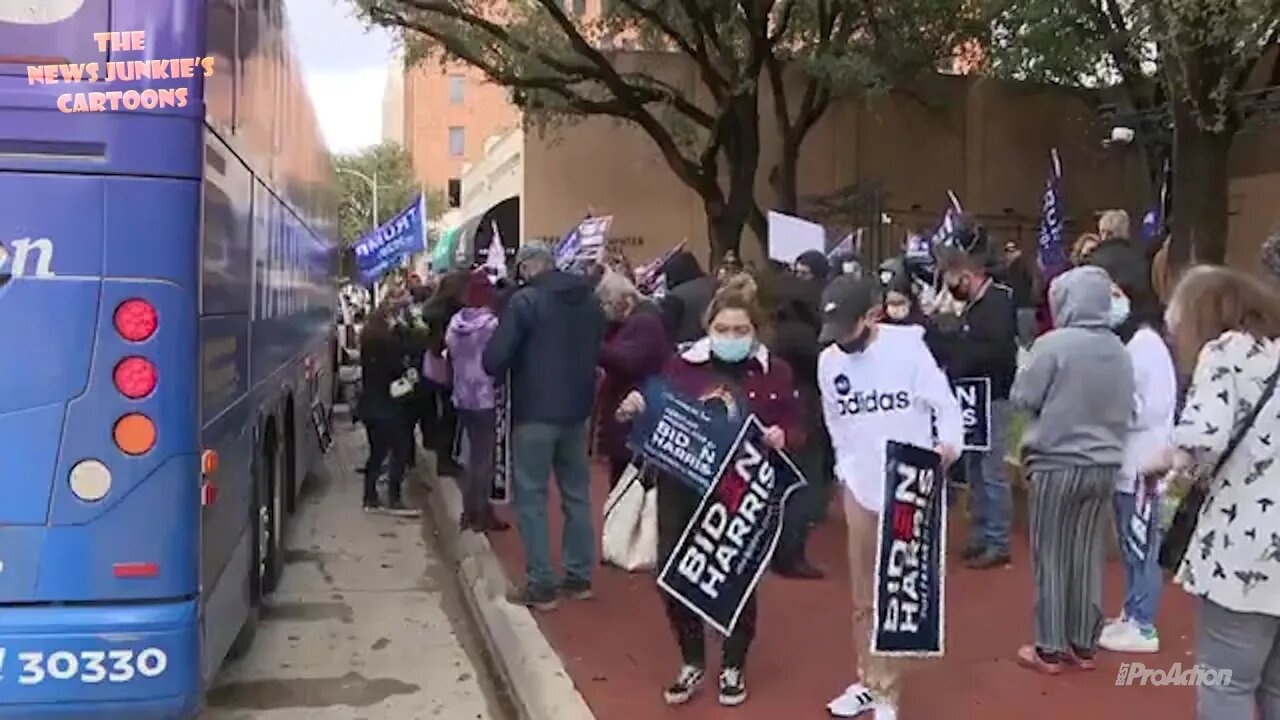 Biden-Harris bus makes a stop in Abilene. Watch Trump flags.