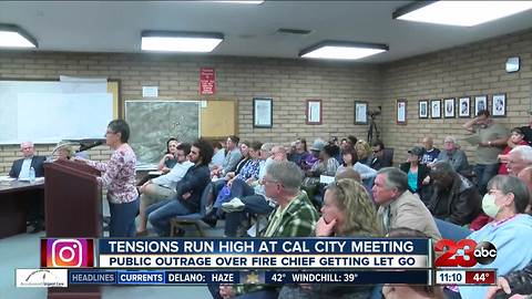 Public outraged over dismissal of Cal City fire chief