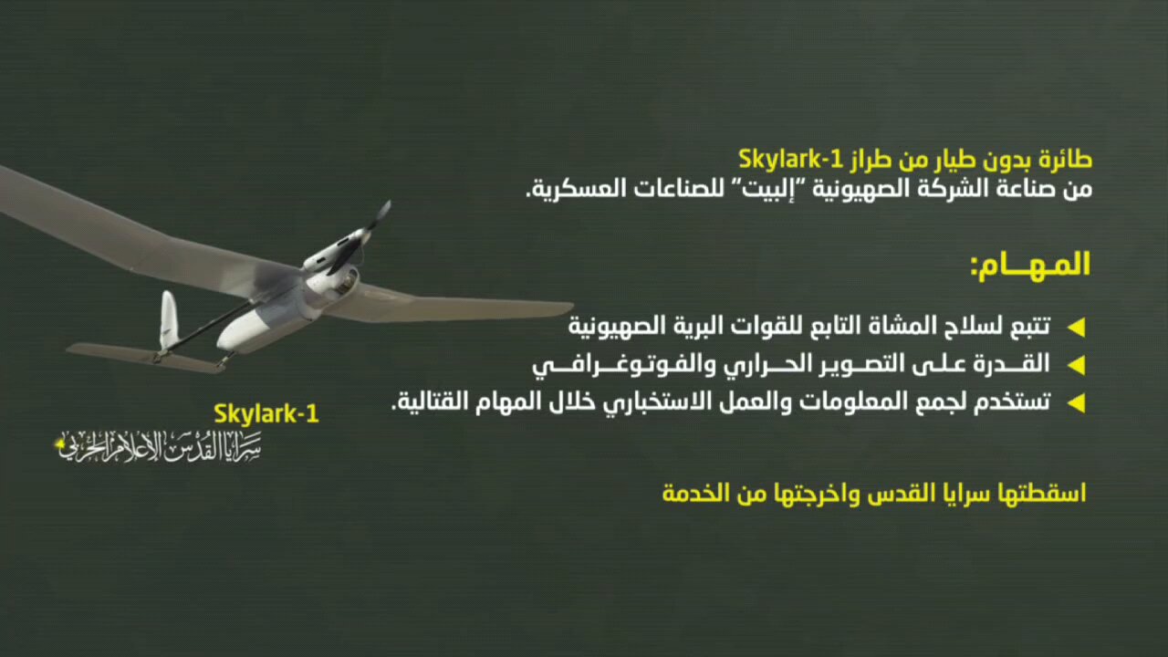 Drone Intai Idf jatuh tersengat manpads brigadir al-quds