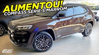 NOVO JEEP COMPASS SÉRIE S 2022 MARROM! VERSÃO LUXUOSA COM MOTOR 1.3 TURBO FLEX E TETO SOLAR