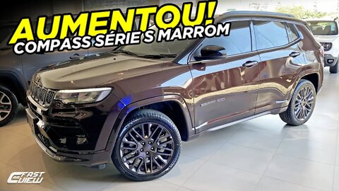 NOVO JEEP COMPASS SÉRIE S 2022 MARROM! VERSÃO LUXUOSA COM MOTOR 1.3 TURBO FLEX E TETO SOLAR