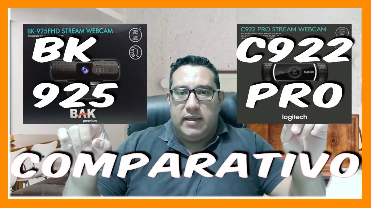 Comparativo WEBCAM C922PRO e BAC bk 925 FHD