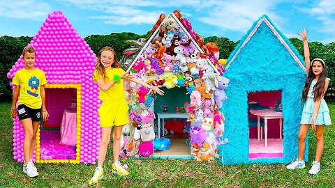 Nastya and her friends decorate playhouses and other adventures of friends