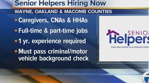 Senior Helpers is hiring caregivers in Wayne, Oakland and Macomb counties