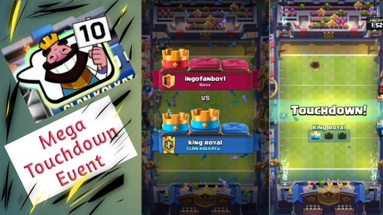 #MegaTouchdownChallenge#BestMegaTouchdownDeck Unbeatable Deck Mega Touchdown Challenge Clash Roayl