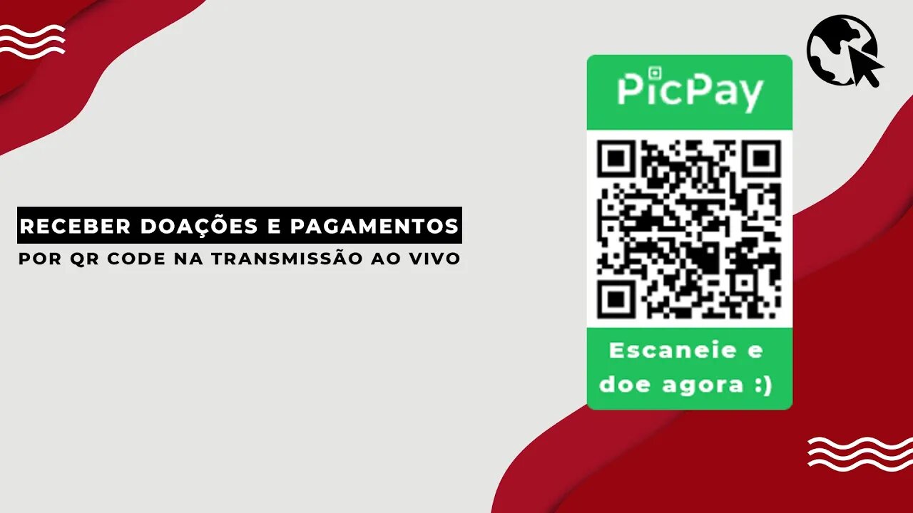 Como CRIAR e ADICIONAR pagamento por QR CODE na TRANSMISSÃO AO VIVO (PicPay)