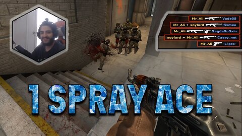 CSGO 1 SPRAY ACE REACTION