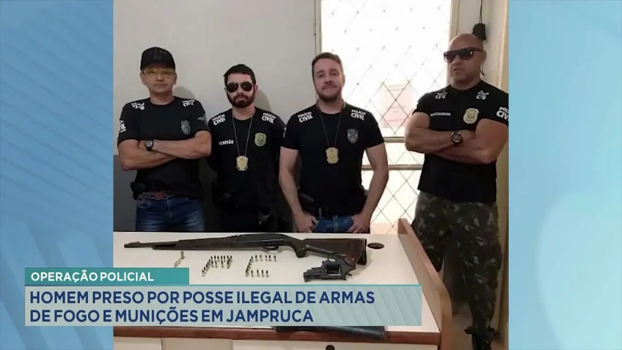 Operação Policial: Homem preso por posse ilegal de armas de fogo e munições em Jampruca