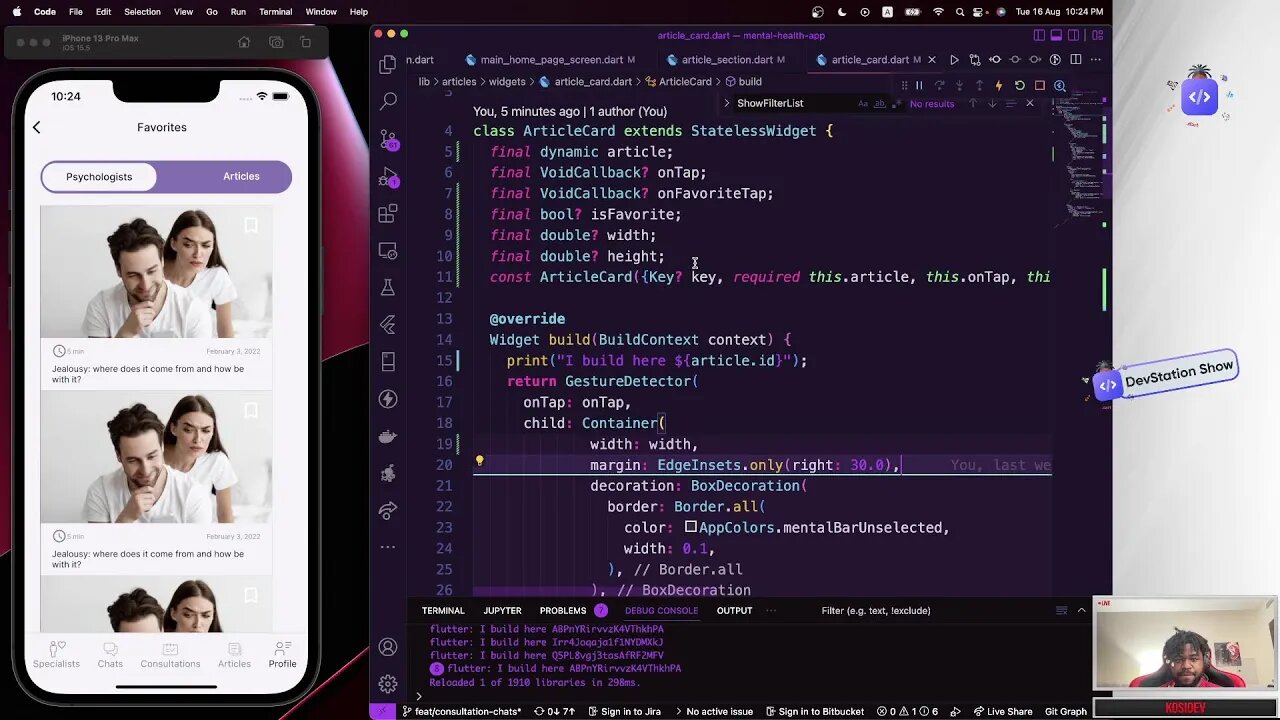 Mental Health Care App with Flutter (Complete Favorite Screen): Episode 47