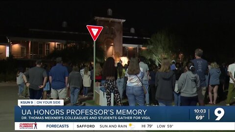 University of Arizona holds vigil for slain professor