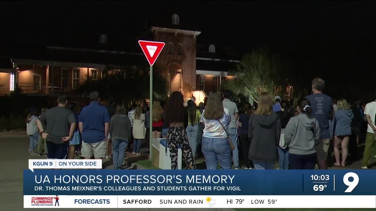 University of Arizona holds vigil for slain professor