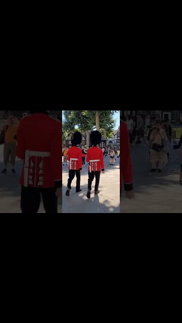 the tower of London guard shouts Make way #toweroflondon