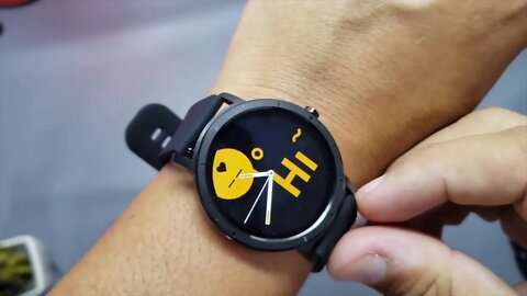 SMARTWATCH HW21 C IP68 APROVA D'ÁGUA COM UM TELA REDONDA UNBOXING COMPLETO