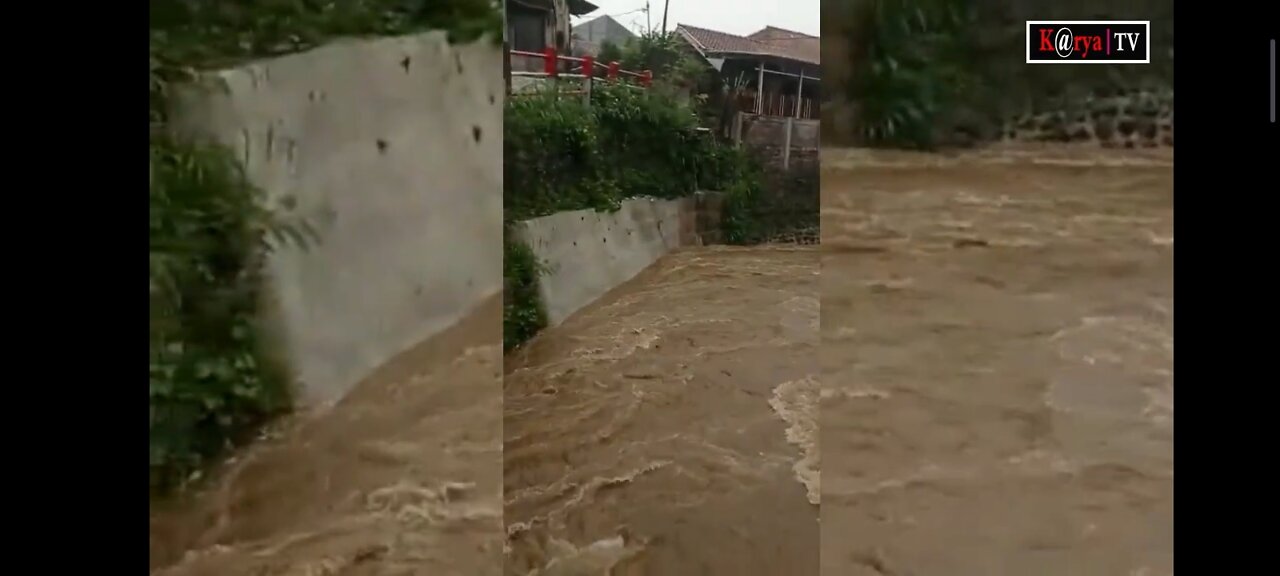flash flood in indonesian yesterday. videos by amateur
